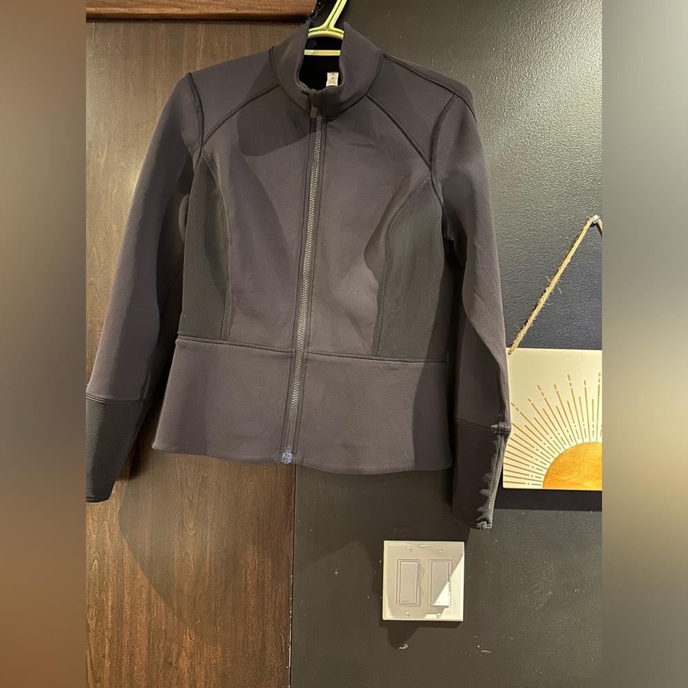 lululemon athletica Black Fitted Full-Zip Bomber Jacket